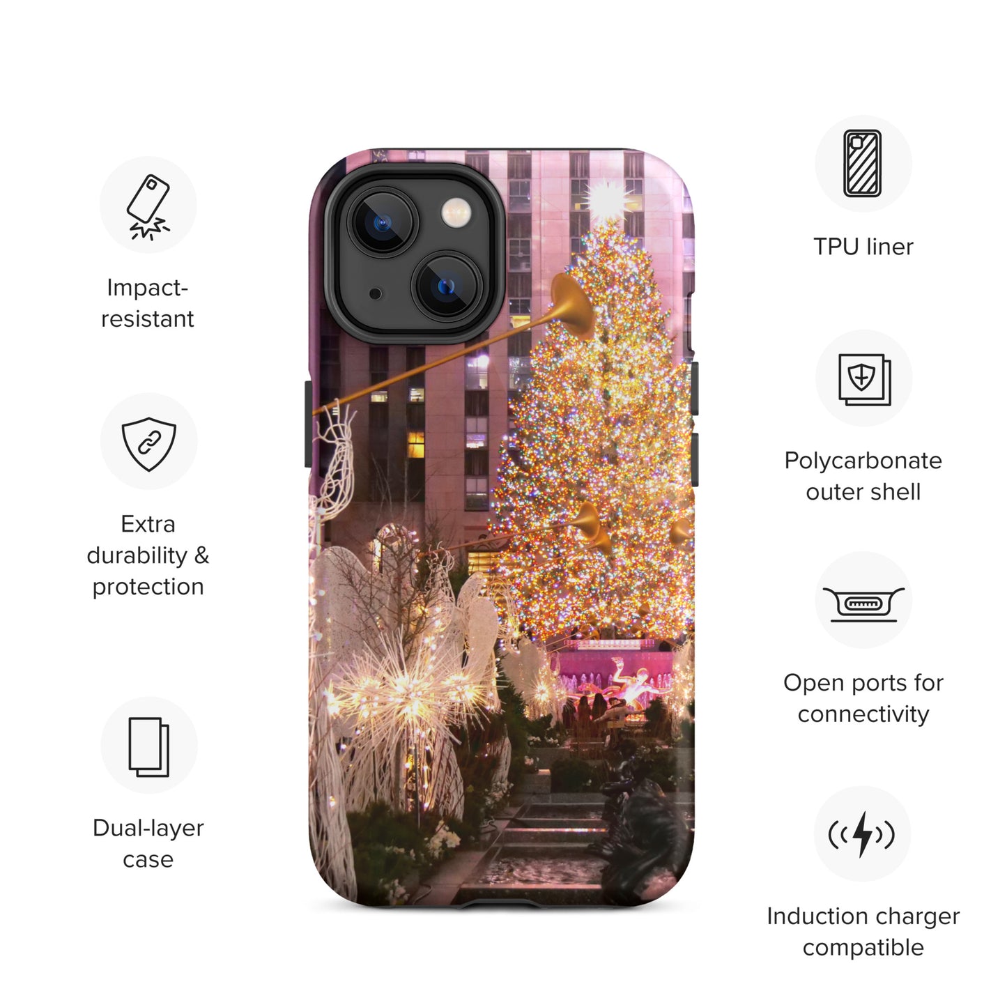 Elfi's iPhone® 14 Olidaytours Rockefeller Center Christmas Tree