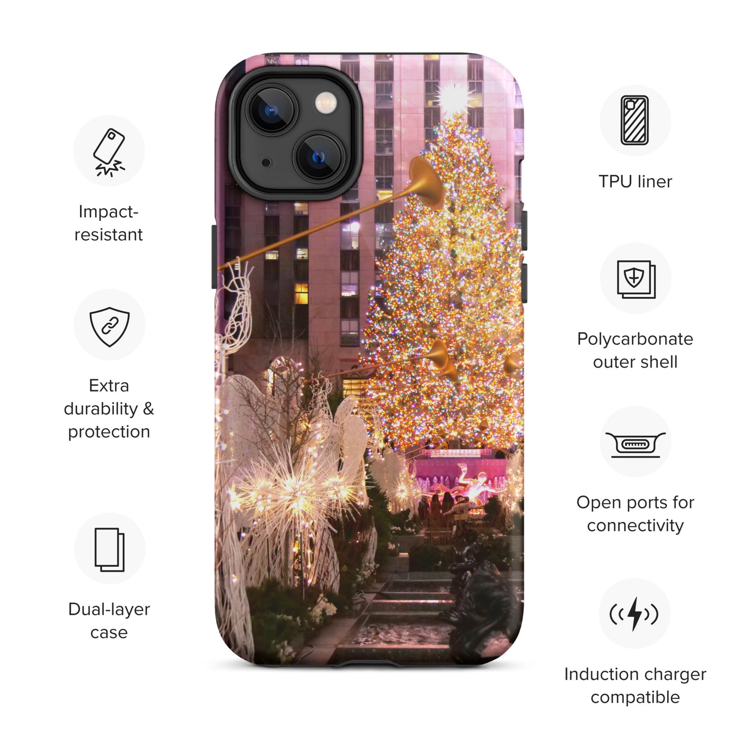 Elfi's iPhone® 14 Olidaytours Rockefeller Center Christmas Tree