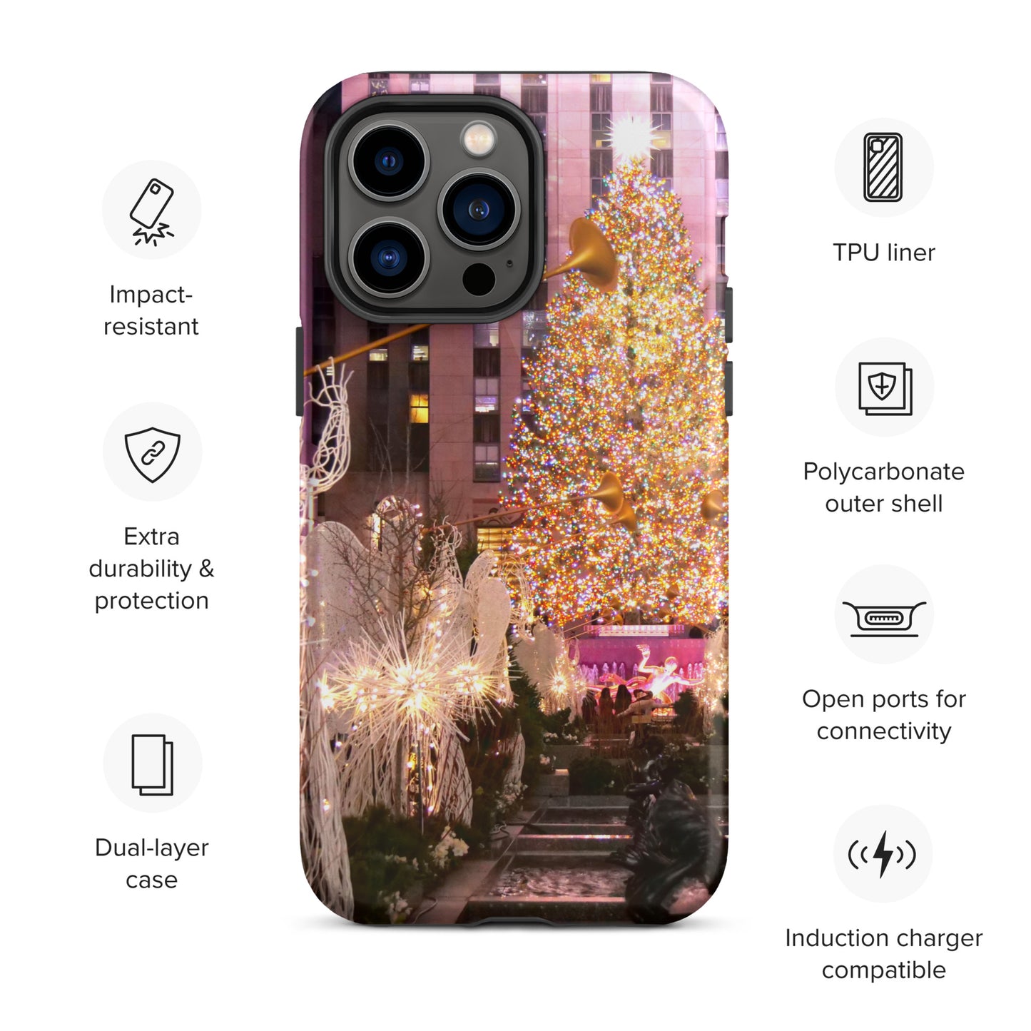 Elfi's iPhone® 14 Olidaytours Rockefeller Center Christmas Tree